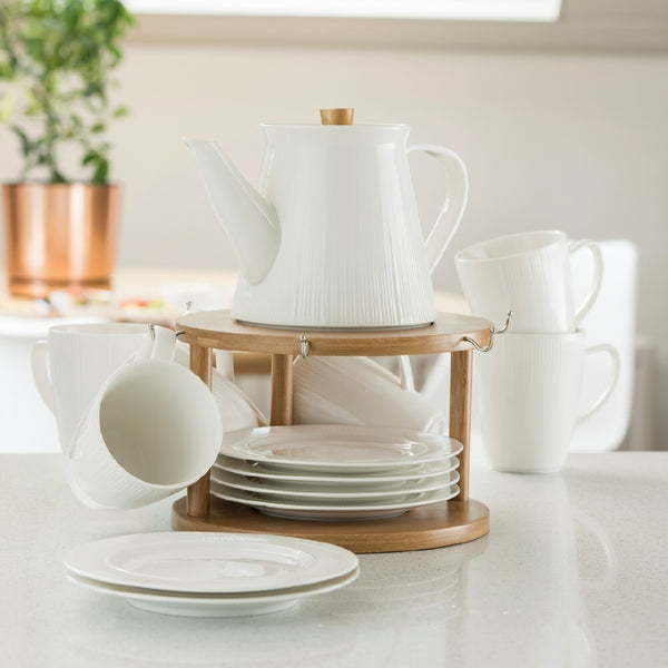 Belleek Belleek Living Pekoe 13 Piece Set & Stand