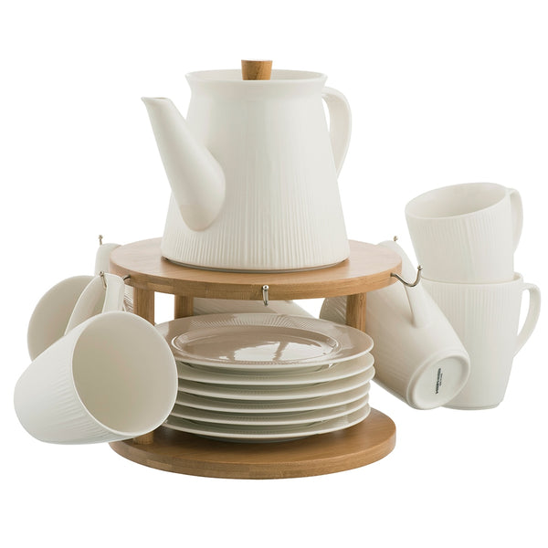 belleek Belleek Living Pekoe 13 Piece Set & Stand