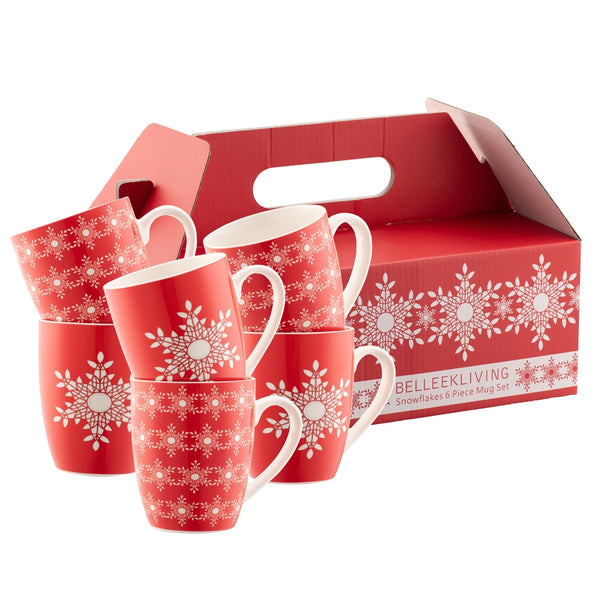 Belleek Belleek Living Snowflakes 6 Piece Mug Set