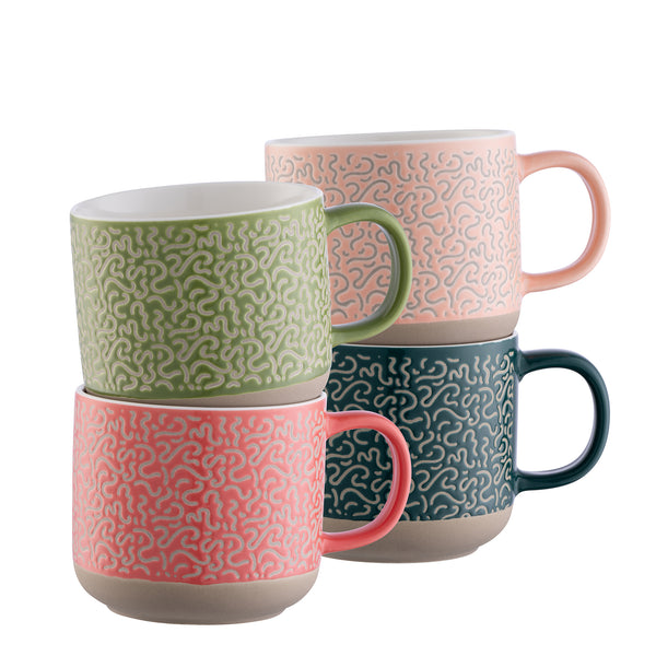 belleek Belleek Living Squiggle Mugs Set of 4