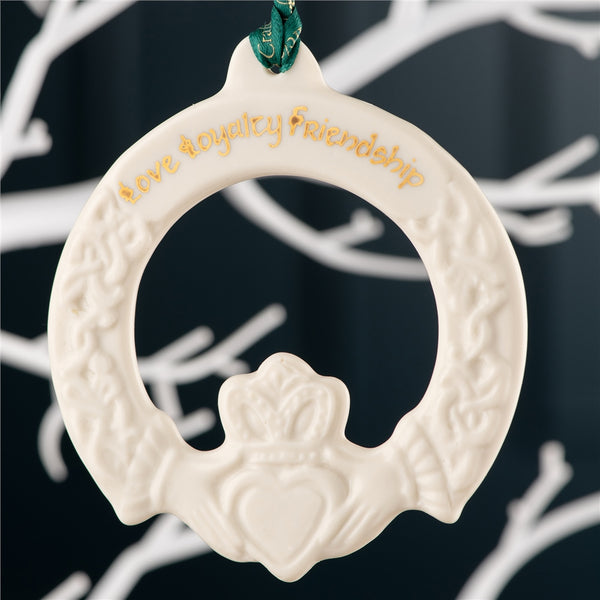 Belleek Belleek Classic Claddagh Friendship Ornament