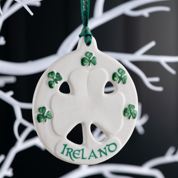 Belleek Belleek Classic Ireland Shamrock Hanging Ornament