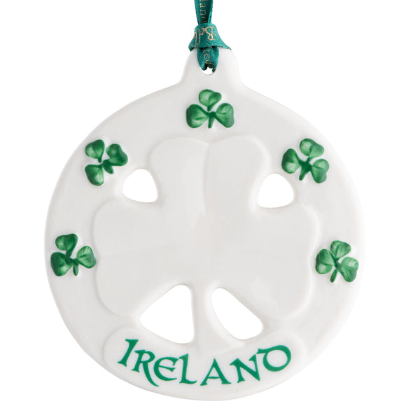 belleek Belleek Classic Ireland Shamrock Hanging Ornament