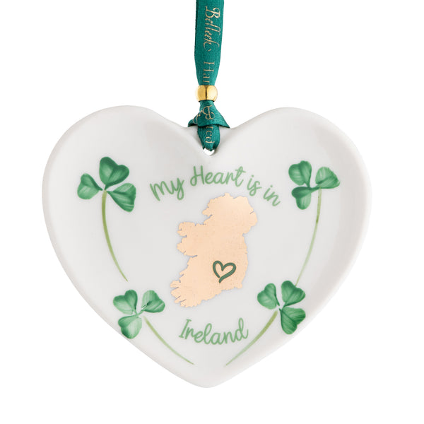 belleek Belleek Classic My Heart is in Ireland Hanging Ornament
