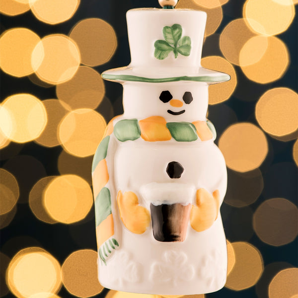 Belleek Belleek Classic Paddy Snowman Bell Ornament