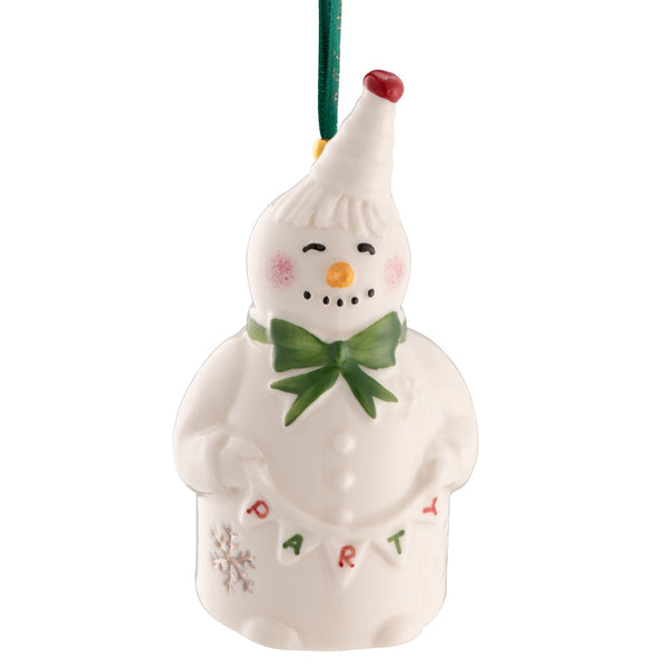 belleek Belleek Classic Party Snowman Hanging Ornament