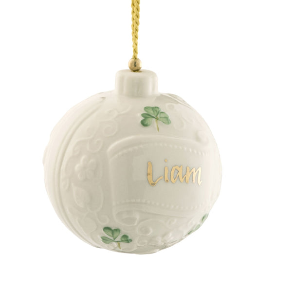 belleek Belleek Classic Personalised Christmas Bauble