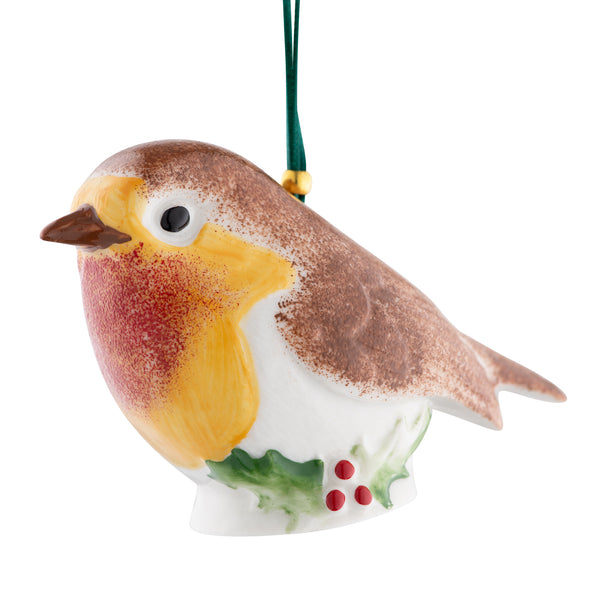 belleek Belleek Classic Robin with Holly Hanging Ornament