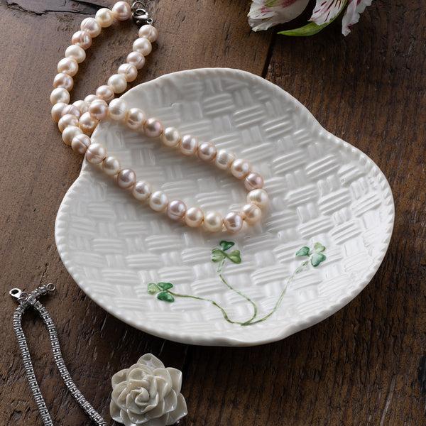 Belleek Belleek Classic Shamrock Canape Plate Set Of 2