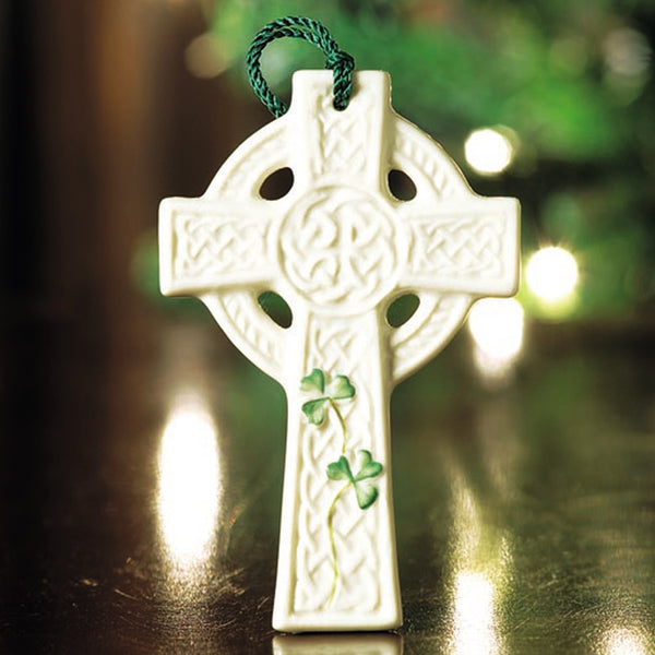 Belleek Belleek Classic St Kieran's Celtic Cross Ornament
