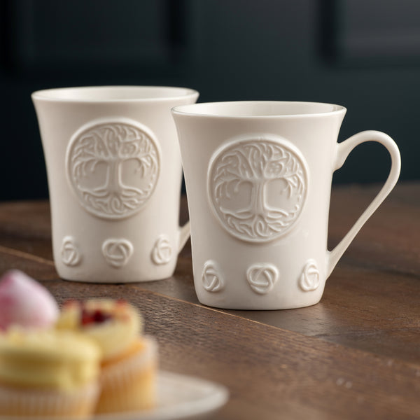 Belleek Belleek Classic Tree Of Life Set Of Two Mugs