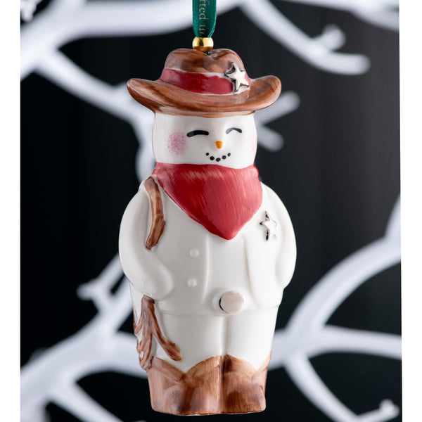 Belleek Belleek Classic Wild West Snowman Hanging Ornament
