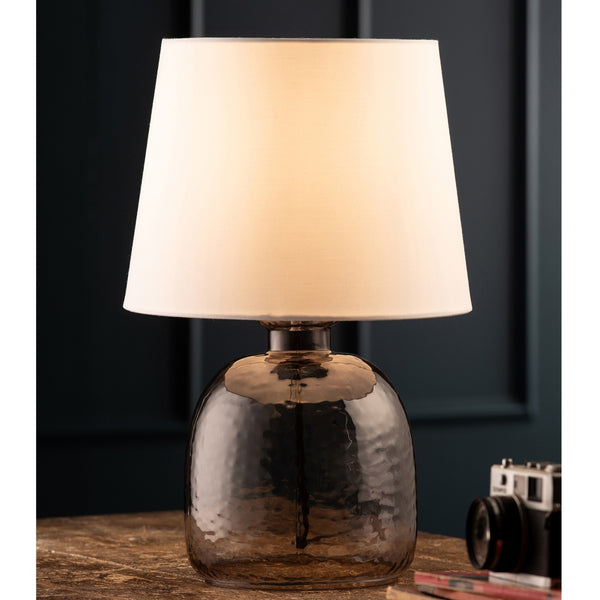 Belleek Galway Crystal Boho Table Lamp & White Shade