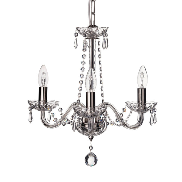 belleek Galway Crystal Cashel 3 Arm Chandelier
