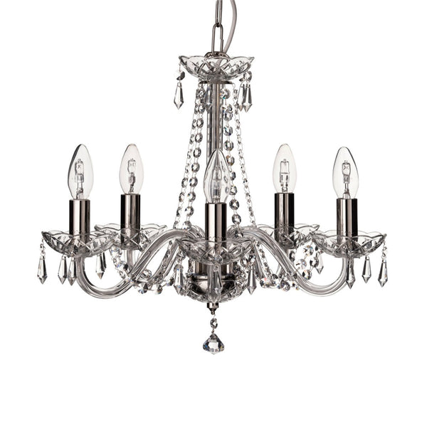 belleek Galway Crystal Cashel 5 Arm Chandelier