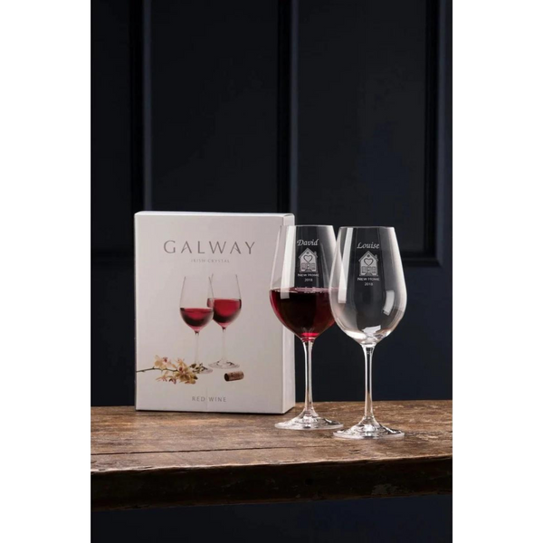 Belleek Galway Crystal Elegance Red Wine Pair