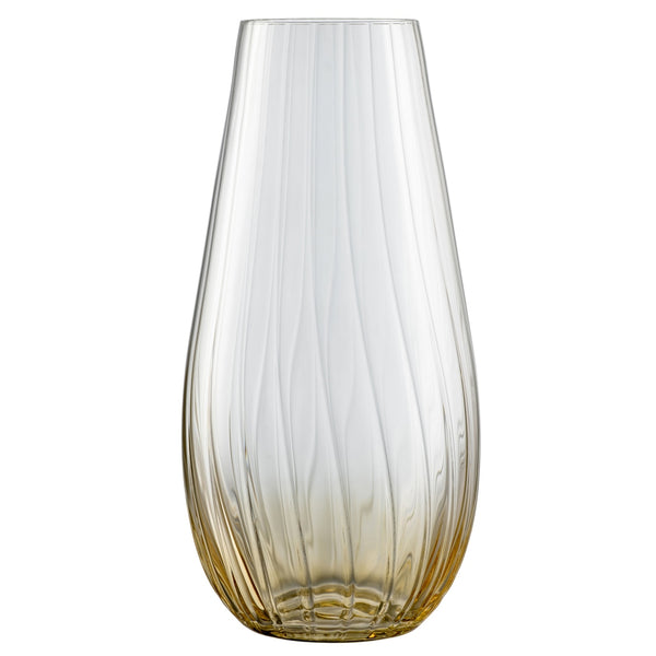 belleek Galway Crystal Erne 12" Vase Amber