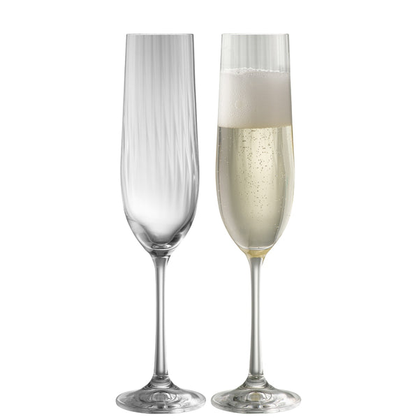 belleek Galway Crystal Erne Champagne Flute Pair