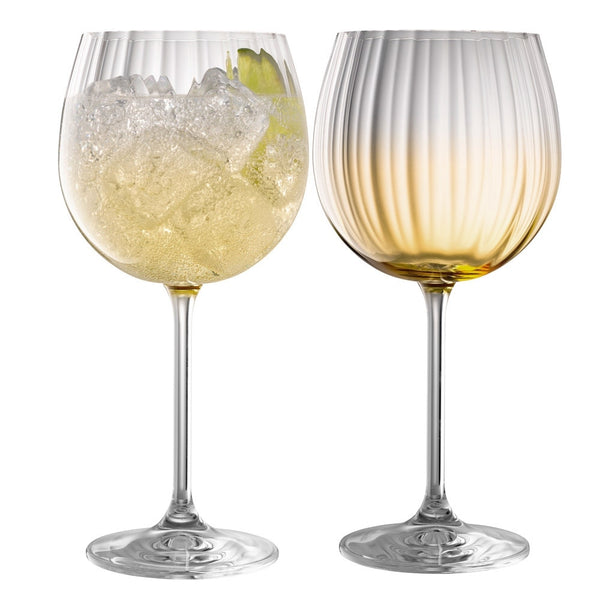Belleek Galway Crystal Erne Glassware Set - Amber