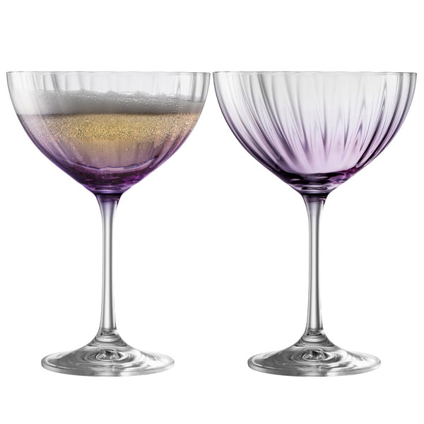Belleek Galway Crystal Erne Glassware Set - Amethyst