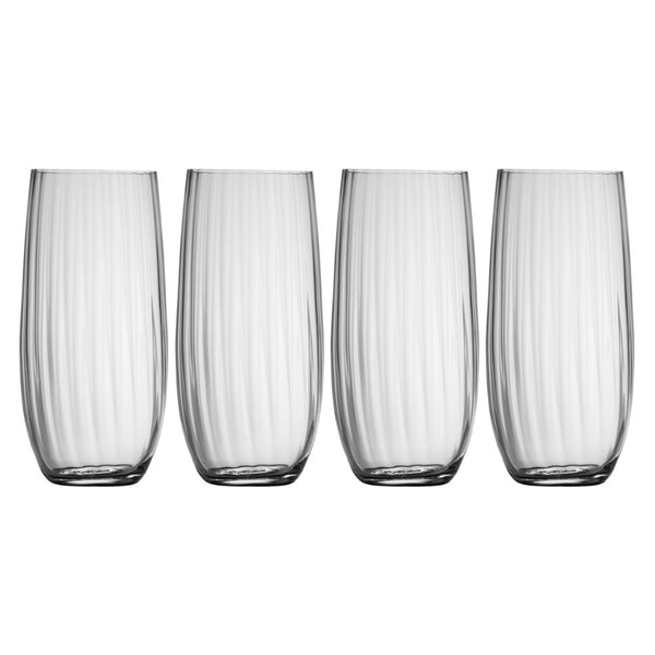 belleek Galway Crystal Erne HiBall Set of 4