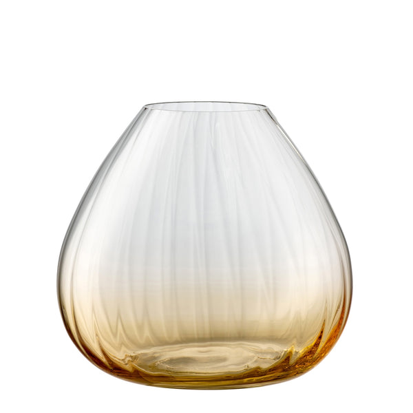 belleek Galway Crystal Erne Rose Bowl Amber