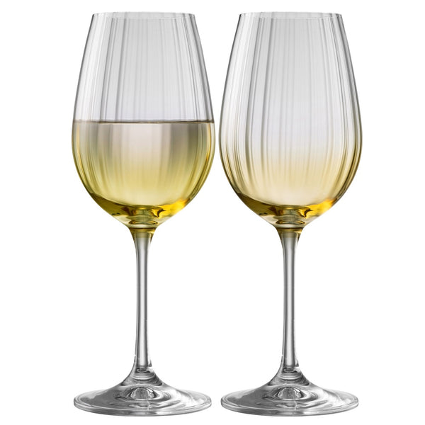 belleek Galway Crystal Erne Wine Set of 2 in Amber