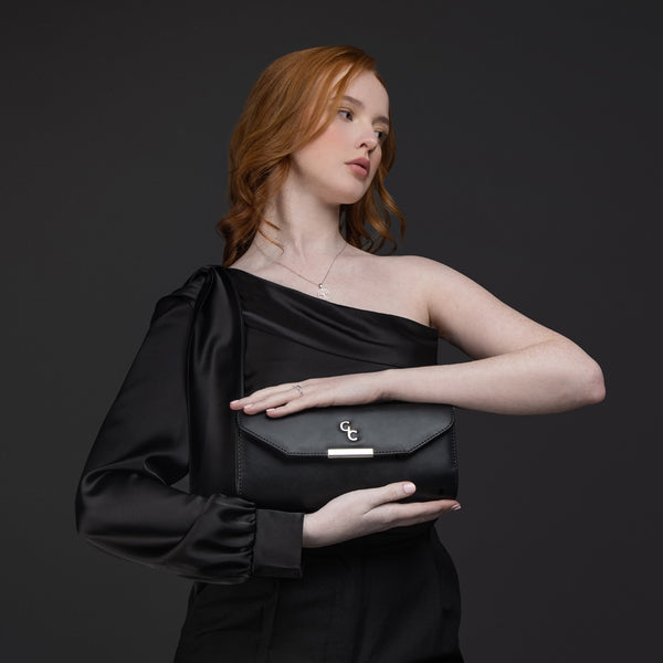 Belleek Galway Crystal Fashion Clutch - Black