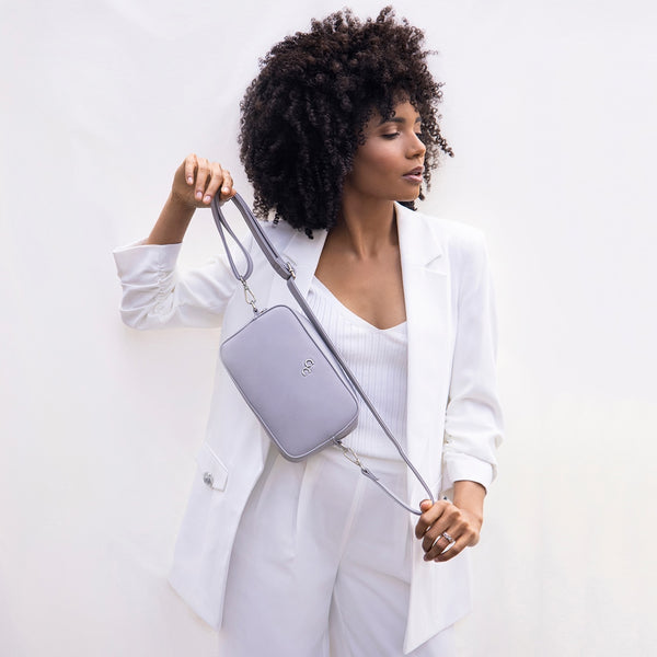 Belleek Galway Crystal Fashion Crossbody Bag - Grey