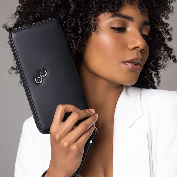 Belleek Galway Crystal Fashion Ladies Wallet - Black