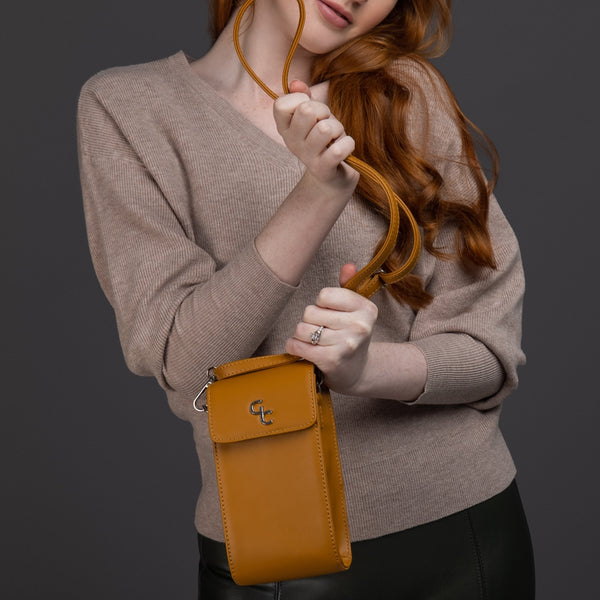 Belleek Galway Crystal Fashion Mini Crossbody - Tan