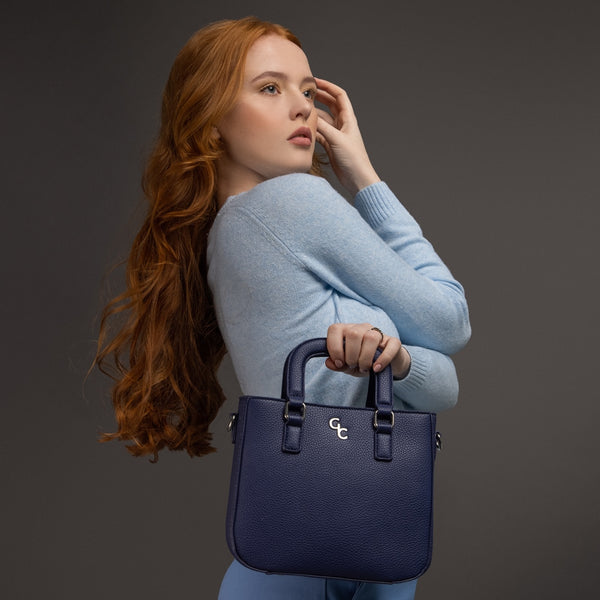 Belleek Galway Crystal Fashion Shoulder Bag - Navy