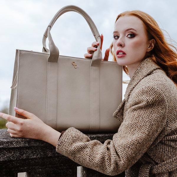 Belleek Galway Crystal Fashion XL Tote Oat Canvas