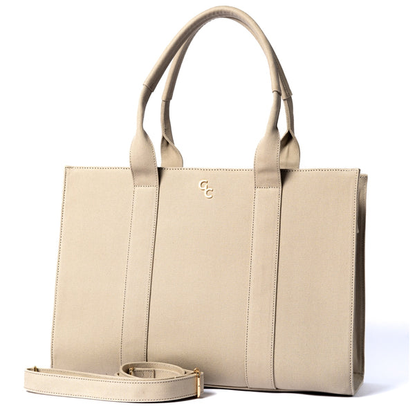 belleek Galway Crystal Fashion XL Tote Oat Canvas