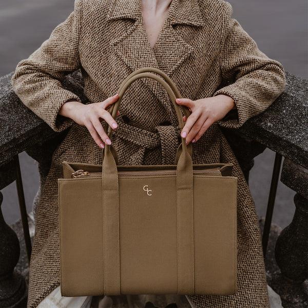 Belleek Galway Crystal Fashion XL Tote Sand Canvas