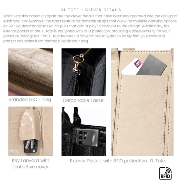 Belleek Galway Crystal Fashion XL Tote Sand Canvas