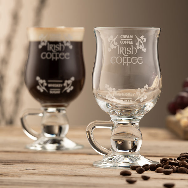Belleek Galway Crystal Irish Coffee Pair