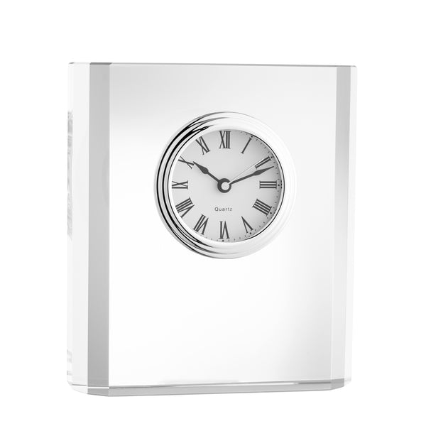 belleek Galway Crystal Large Mantel Clock