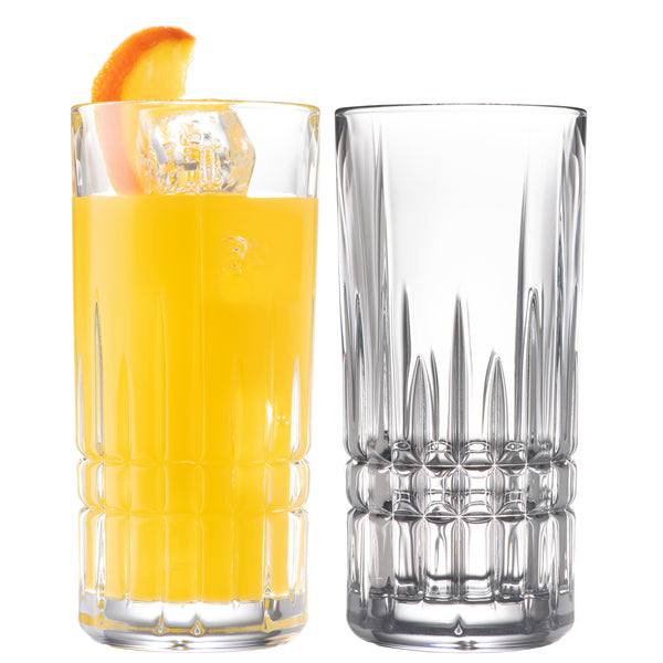 Belleek Galway Crystal Liffey Hi-Ball Pair