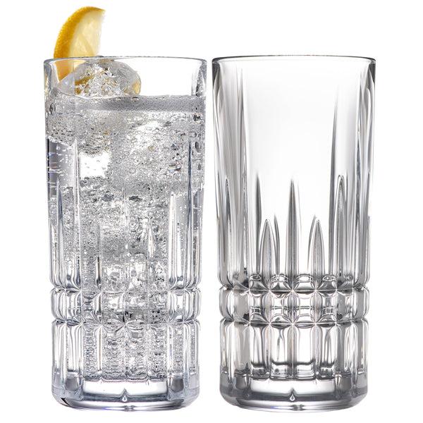 belleek Galway Crystal Liffey Hi-Ball Pair