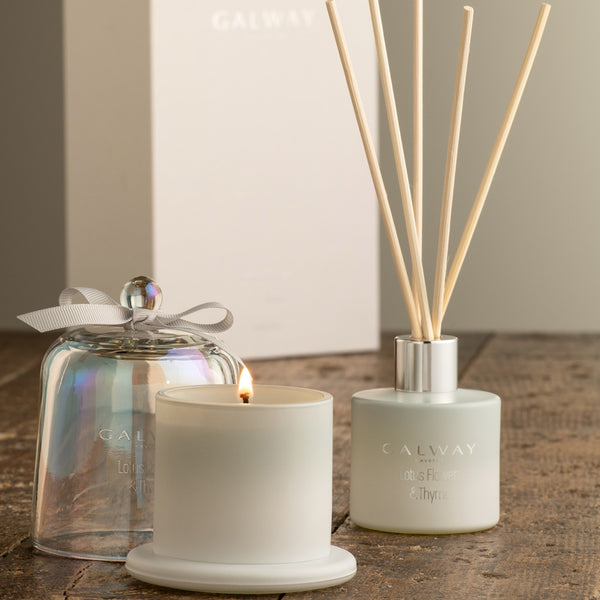 Belleek Galway Crystal Lotus Flower & Thyme Gift Set
