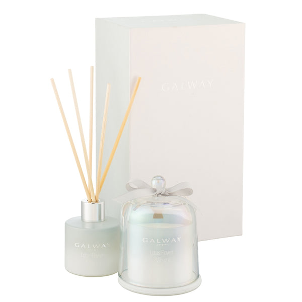 belleek Galway Crystal Lotus Flower & Thyme Gift Set