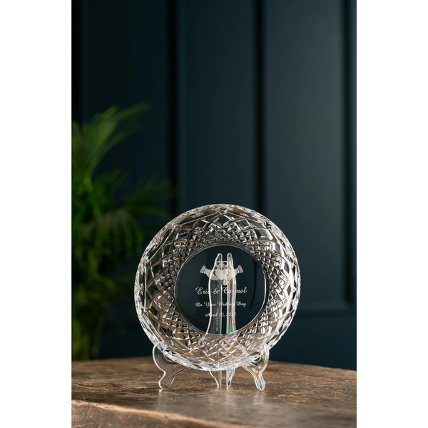 Belleek Galway Crystal Marriage Blessing Plate