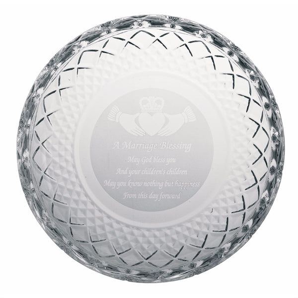 belleek Galway Crystal Marriage Blessing Plate