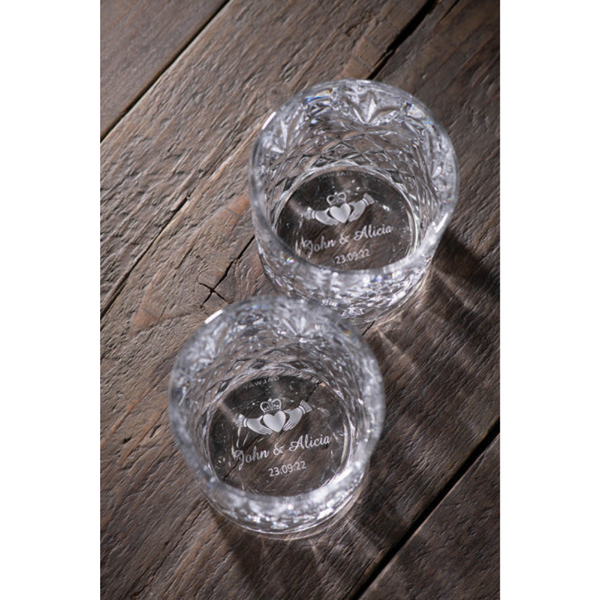 Belleek Galway Crystal Renmore DOF/Whiskey Pair