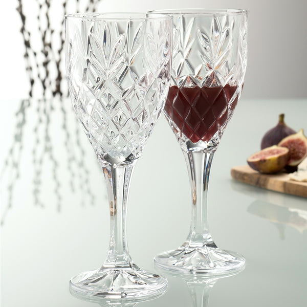 Belleek Galway Crystal Renmore Goblet Pair