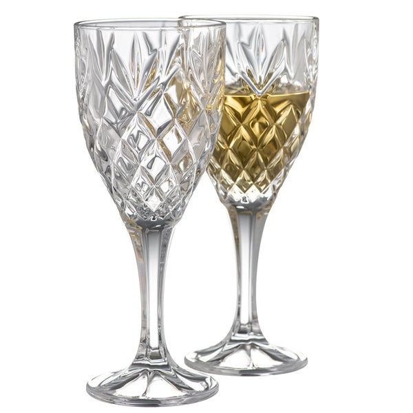 Belleek Galway Crystal Renmore Goblet Pair