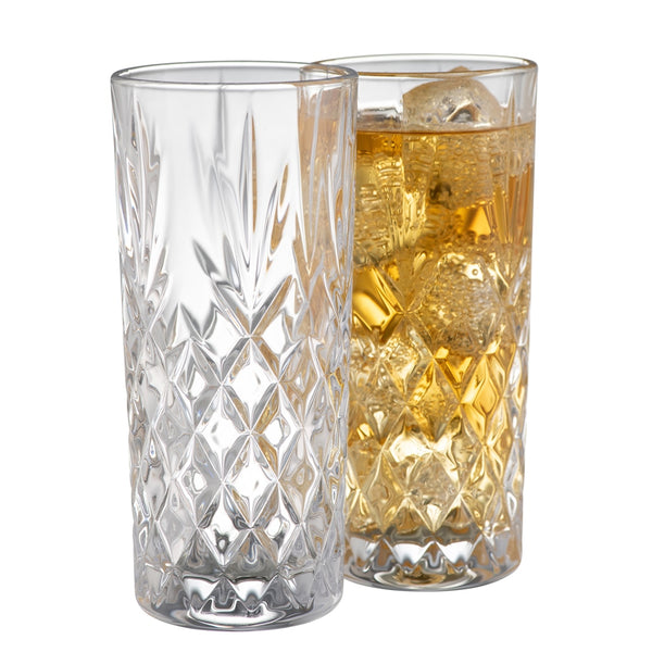 belleek Galway Crystal Renmore Hi-Ball Pair