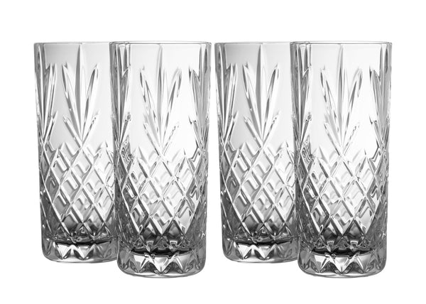 belleek Galway Crystal Renmore HiBall Glass Set