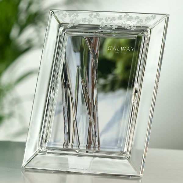 Belleek Galway Crystal Shamrock 5 X 7 Frame